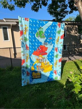 Bob The Builder Kids Comforter - Bright Blue Construction Characters
